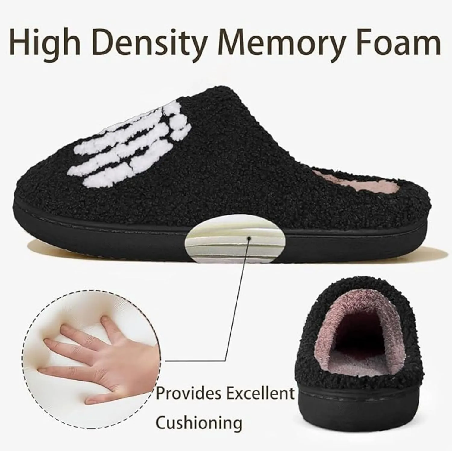 Grimace Halloween Soft Plush Comfy Slippers - Pumpkin Slippers, Slip-on, Cozy Indoor/Outdoor, Fluffy for Women & Men