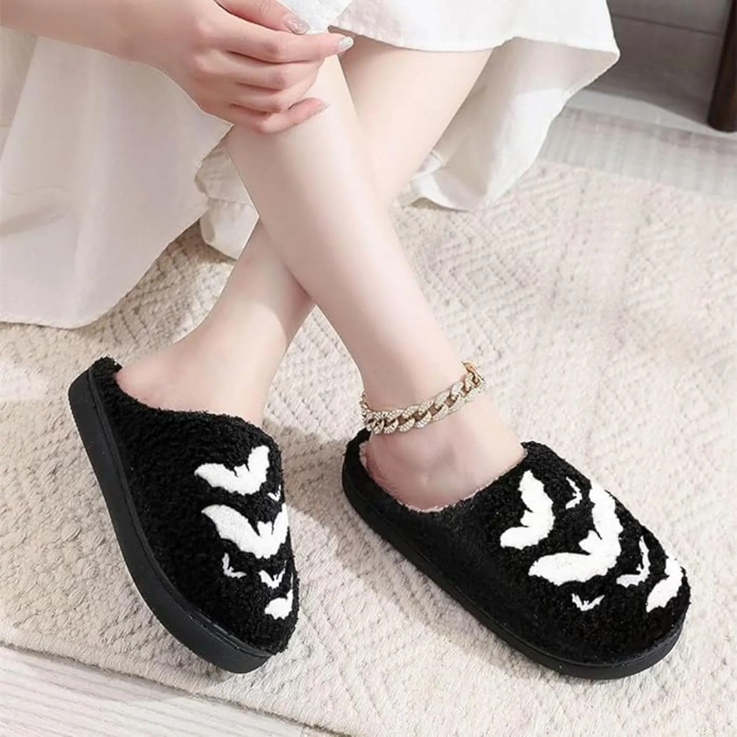 Grimace Halloween Soft Plush Comfy Slippers - Pumpkin Slippers, Slip-on, Cozy Indoor/Outdoor, Fluffy for Women & Men