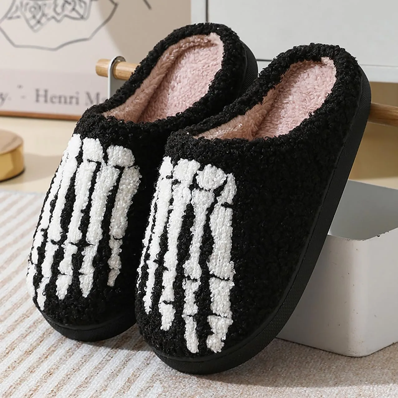 Grimace Halloween Soft Plush Comfy Slippers - Pumpkin Slippers, Slip-on, Cozy Indoor/Outdoor, Fluffy for Women & Men