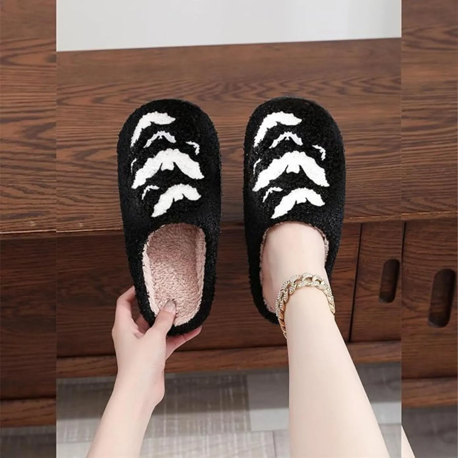 Grimace Halloween Soft Plush Comfy Slippers - Pumpkin Slippers, Slip-on, Cozy Indoor/Outdoor, Fluffy for Women & Men