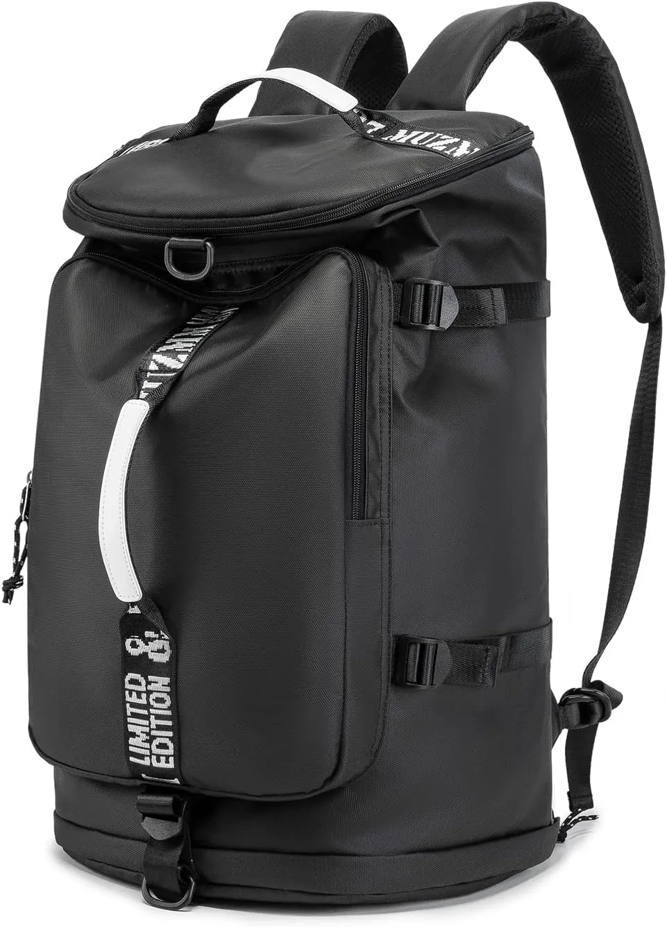 Gym Duffle Bag Waterproof black Laptop Backpack Suitable for Hiking, Fishing, Travel 40L Large Capacity Trendy Cool Lightweight Backpack for Men and Women (Black)…