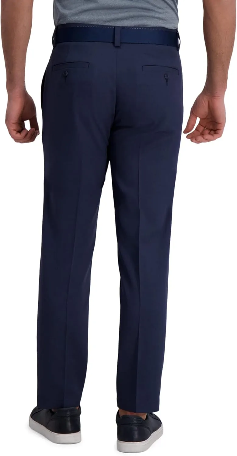 Haggar Men's Cool Right Performance Flex Straight Fit Flat Front Pant-reg. and Big & Tall
