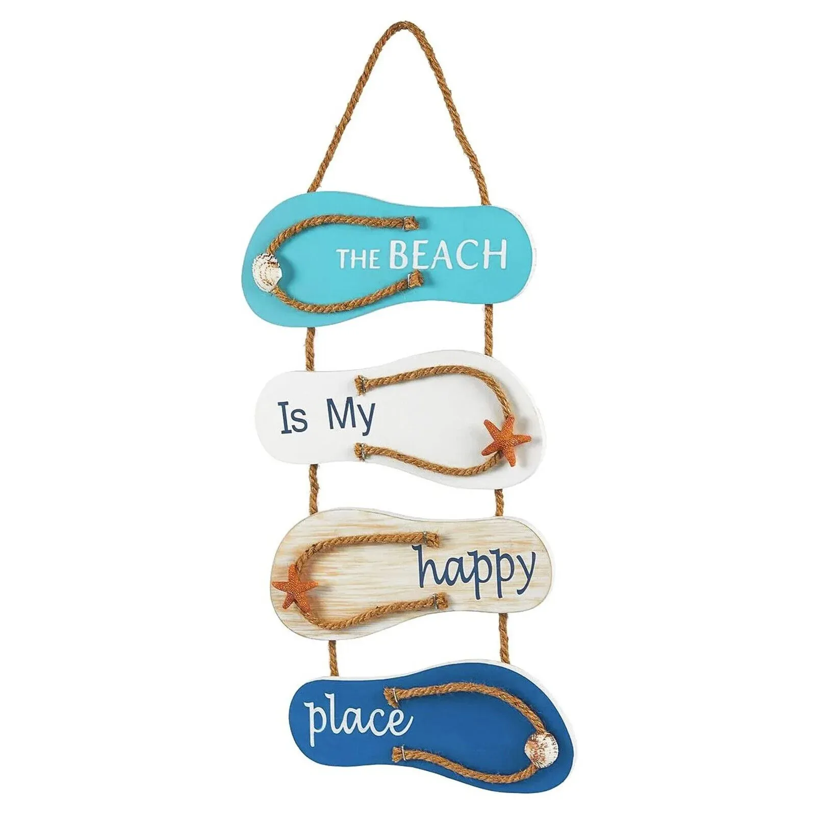 Hanging Flip Flop Beach Decor in 8.5x20 Inches in Multicolor
