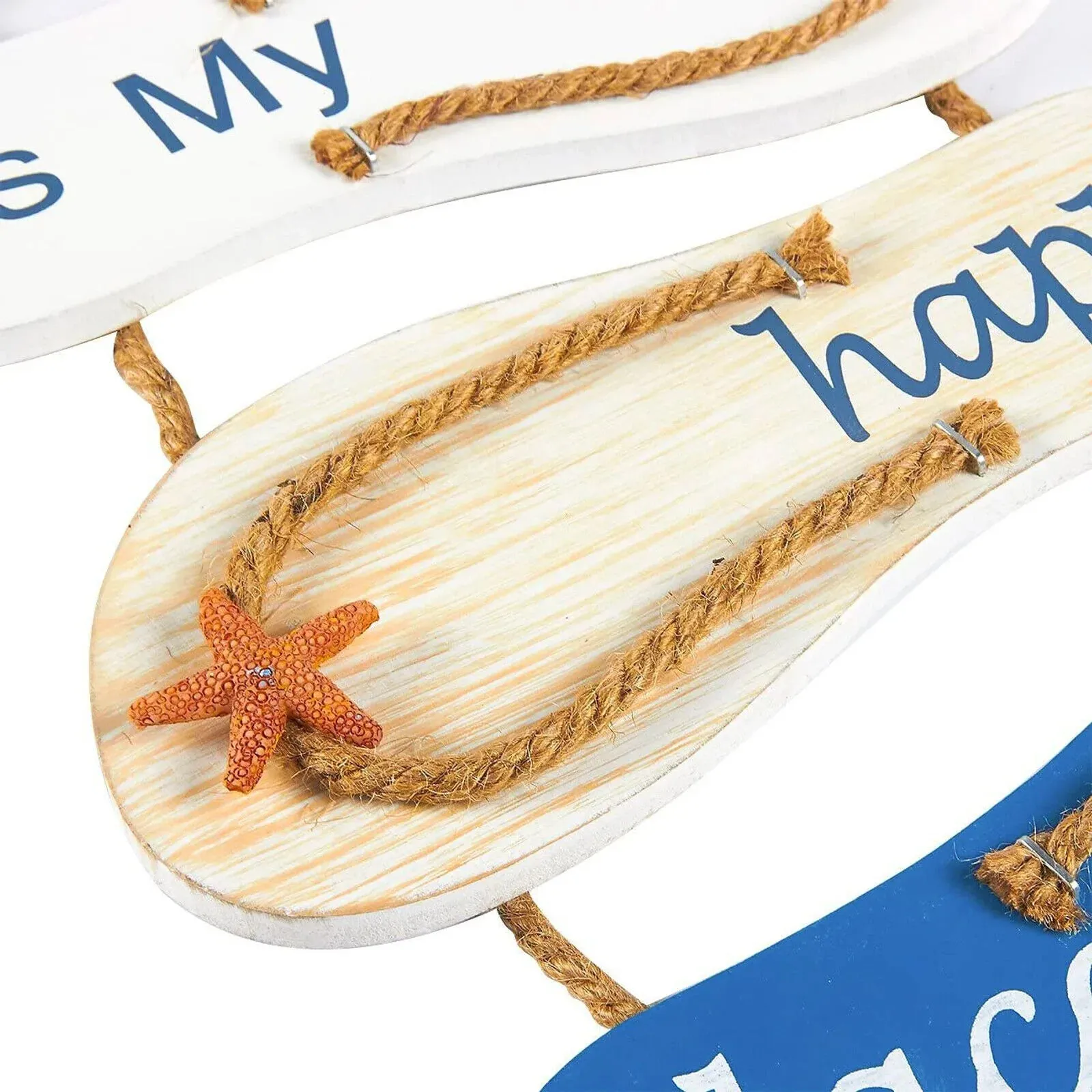 Hanging Flip Flop Beach Decor in 8.5x20 Inches in Multicolor