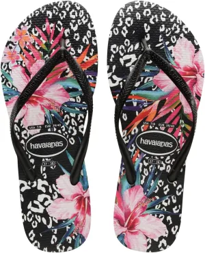 Havaianas Girls Kid's Slim Animal Floral Flip Flop Sandals