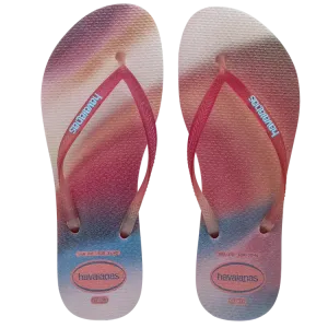 HAVAIANAS SLIM METALLIC RAINBOW - PINK LEMONADE