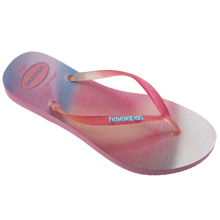 HAVAIANAS SLIM METALLIC RAINBOW - PINK LEMONADE