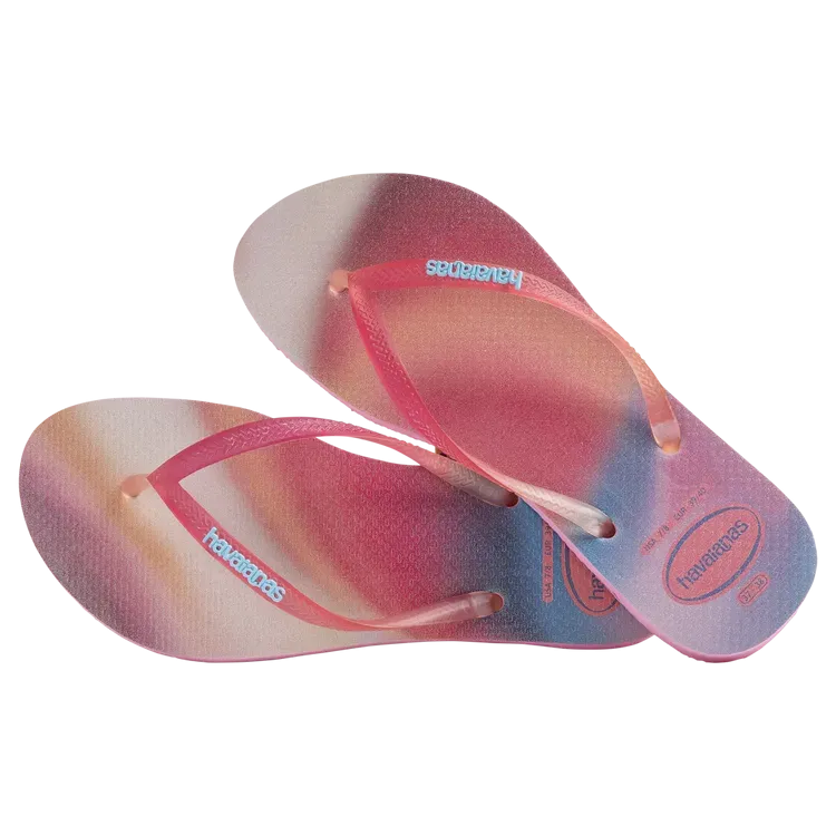 HAVAIANAS SLIM METALLIC RAINBOW - PINK LEMONADE