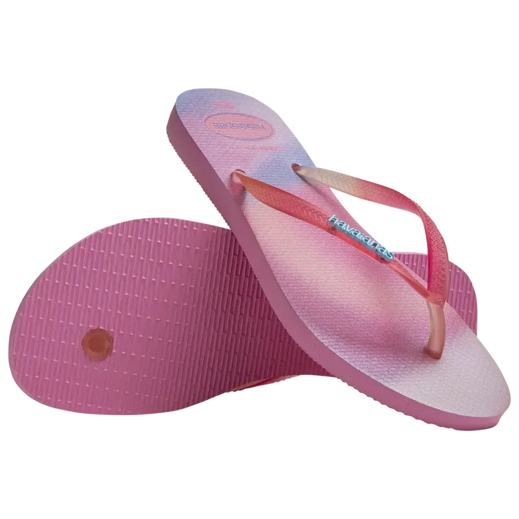 HAVAIANAS SLIM METALLIC RAINBOW - PINK LEMONADE