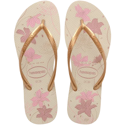 Havaianas Slim Organic Floral beige/golden