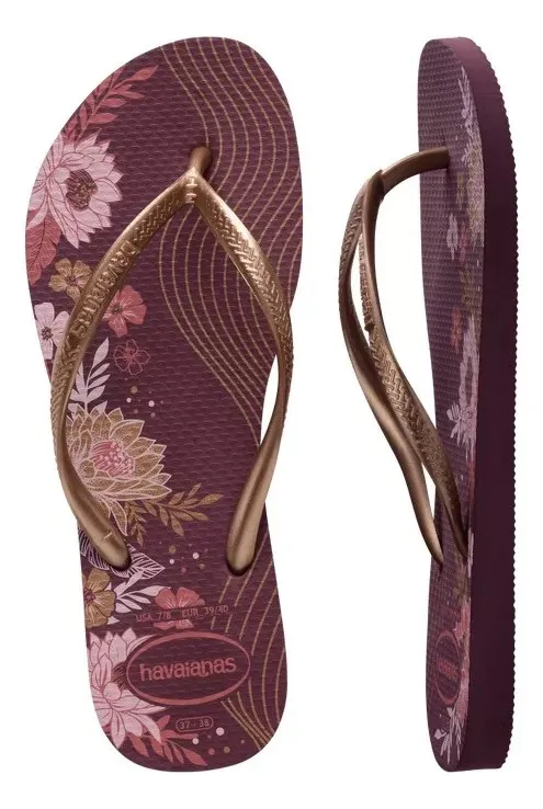 Havaianas Slim Organic Floral Purple