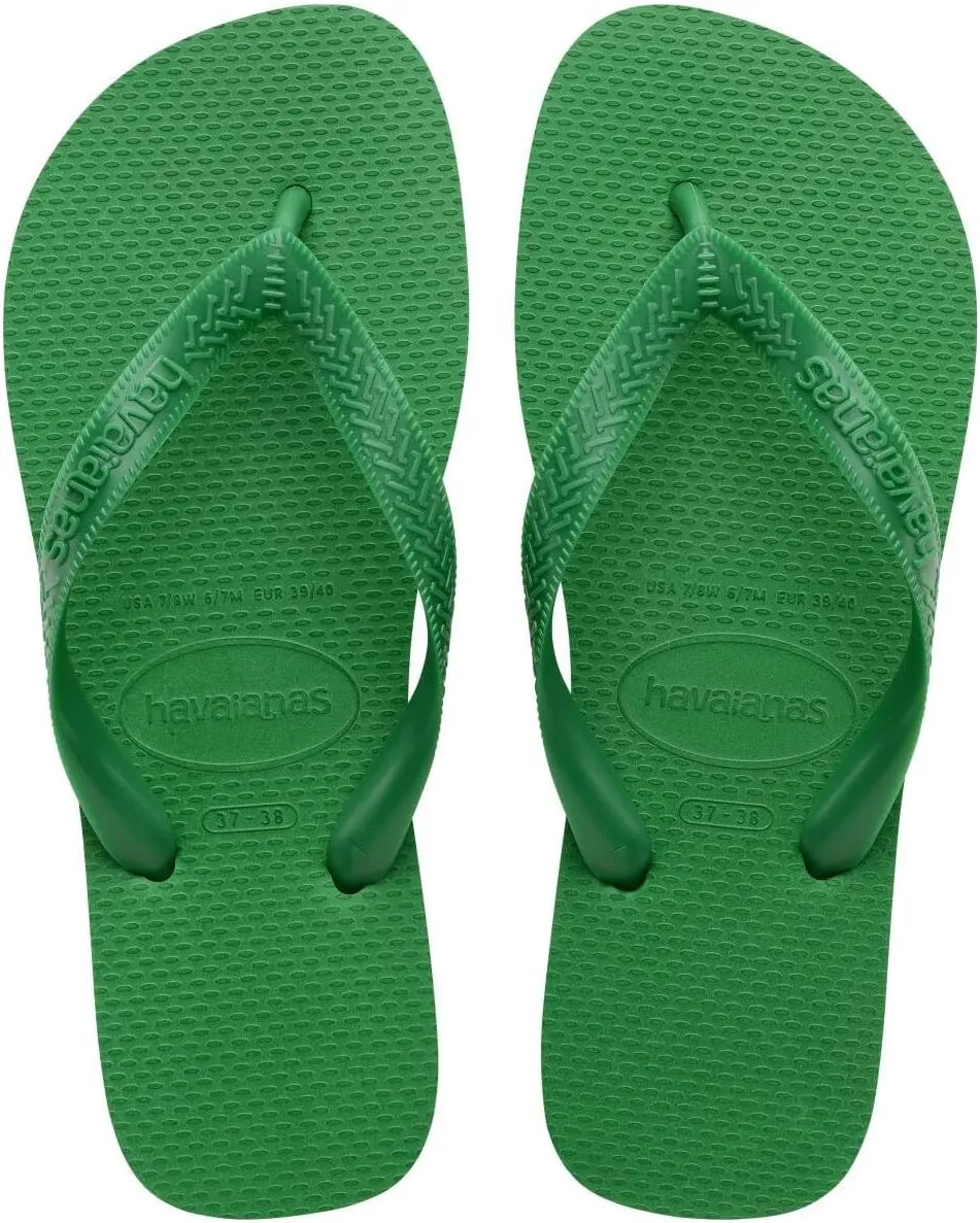 Havaianas Top Flip Flops for Men - Summer Style Sandals, Green, 9/10