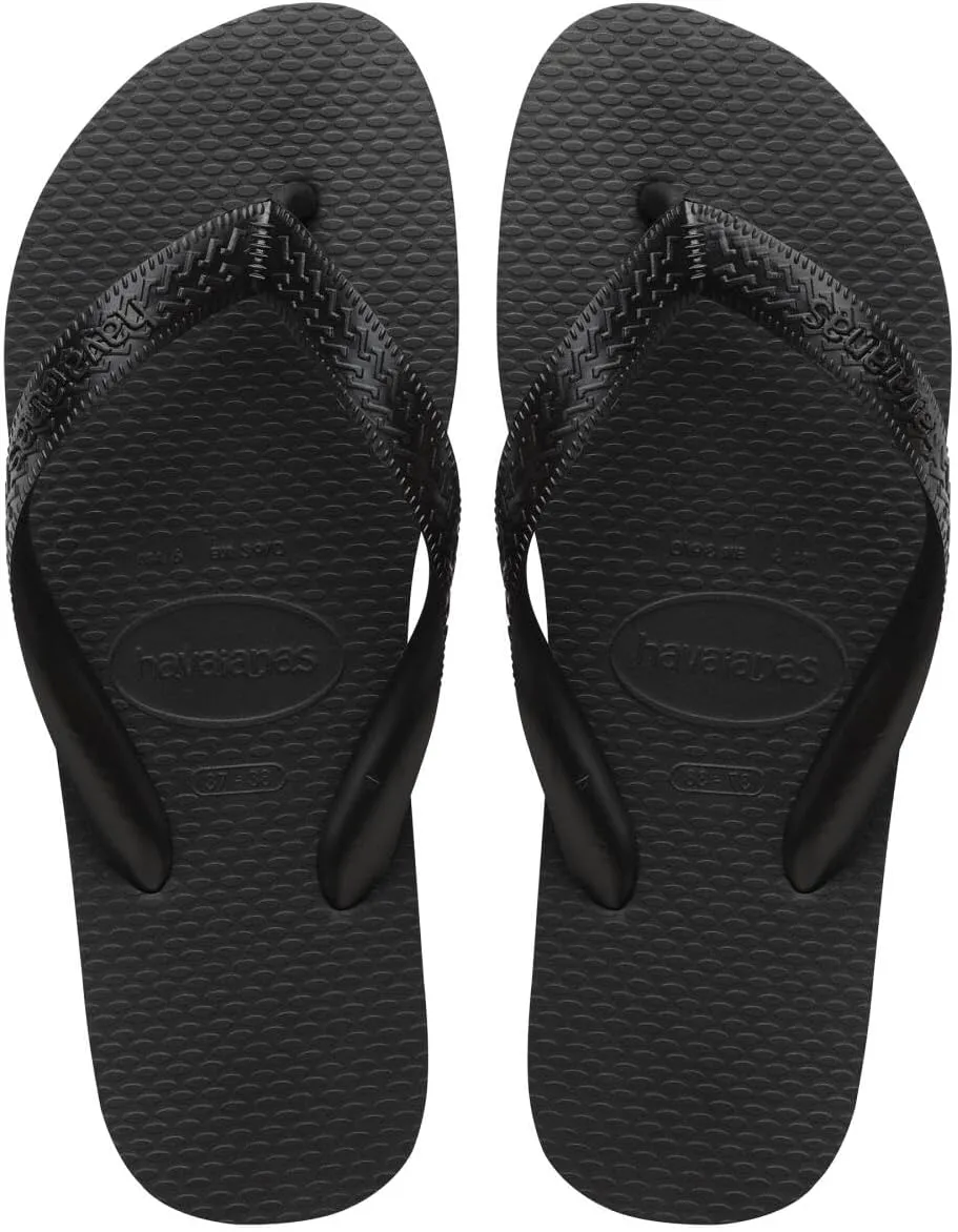 Havaianas Women's Color Flip Flops - Spring & Summer Style Sandals, Black, 7/8
