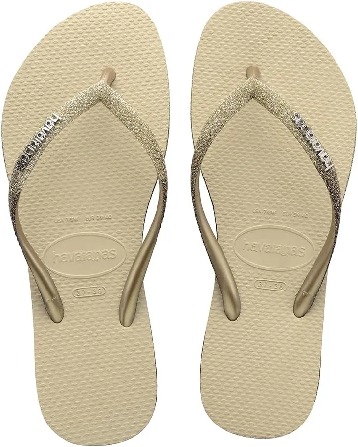 havaianas Women's Slim Sparkle Sandal Sand Grey