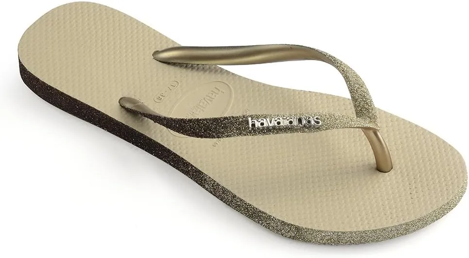 havaianas Women's Slim Sparkle Sandal Sand Grey