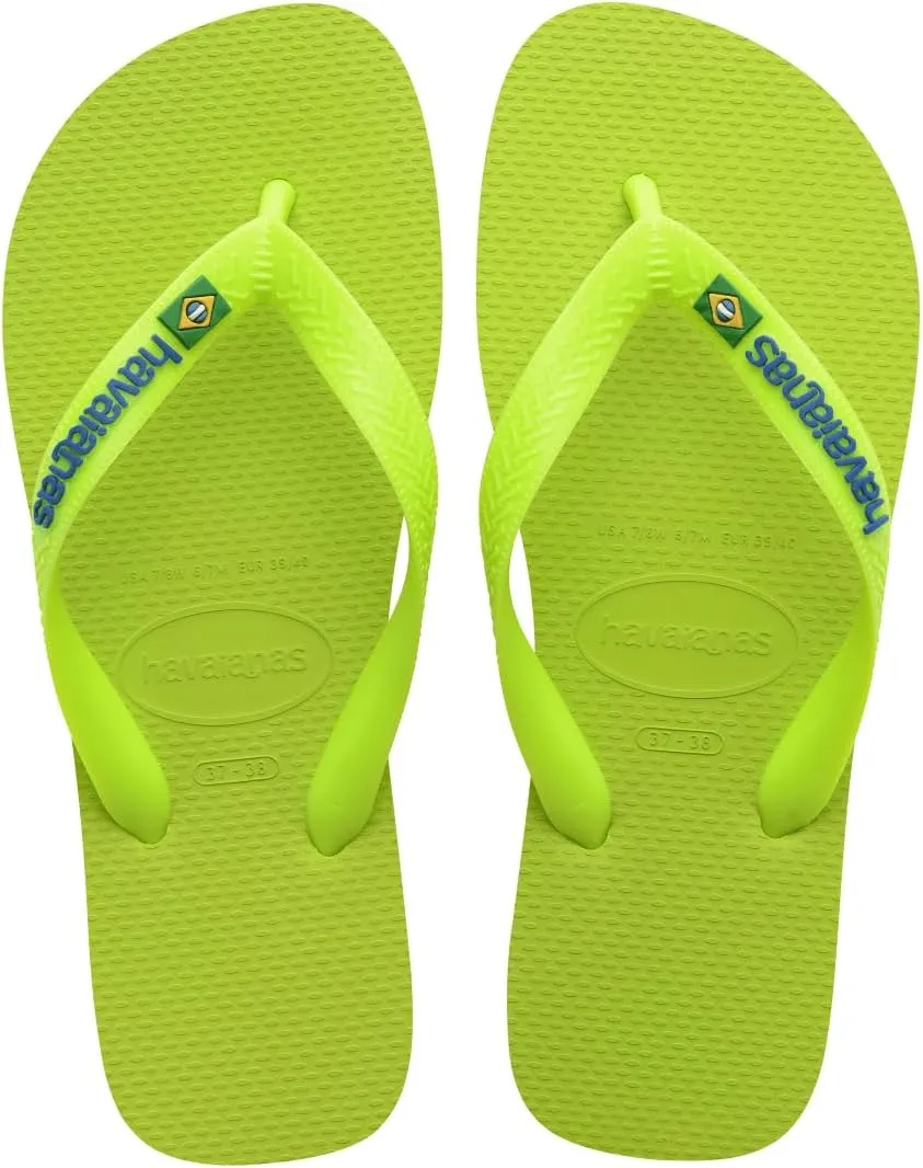Havaianas Women's Top Brazil Logo Colors Flip Flops - Women's Sandals for Swimming Pools