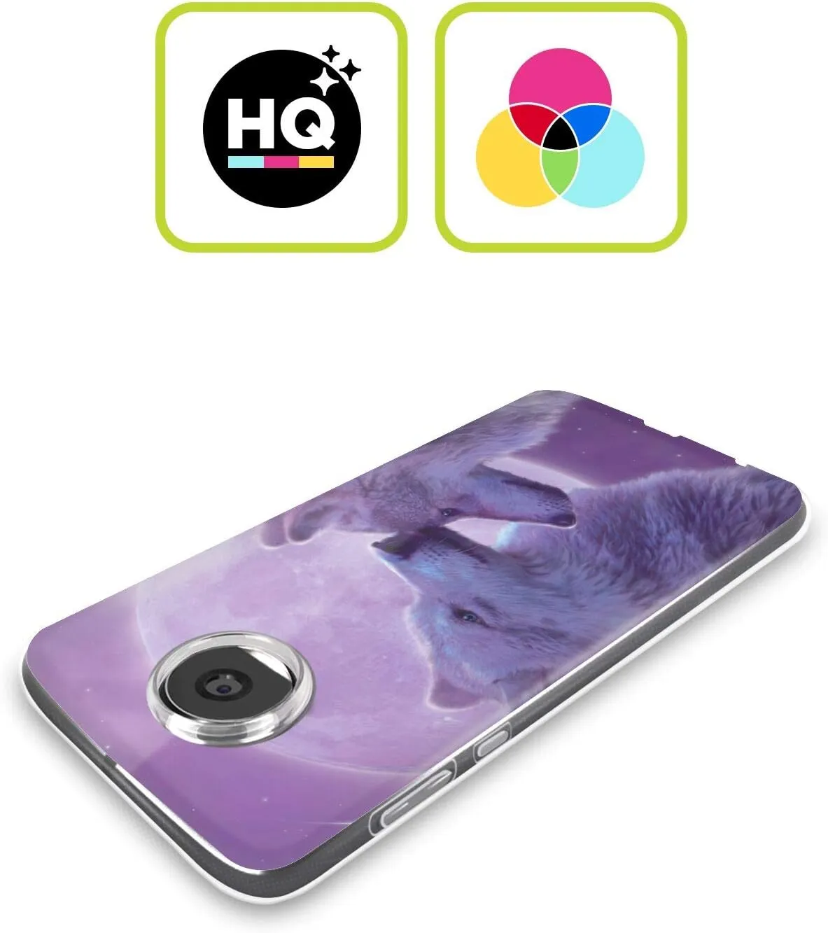 Head Case Designs Officially Licensed Vincent HIE Loving Wolves Canidae Soft Gel Case Compatible with Motorola Moto G50