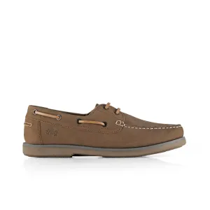 Hector Men's Moccasin Boat Shoes - BURNT CARAMEL