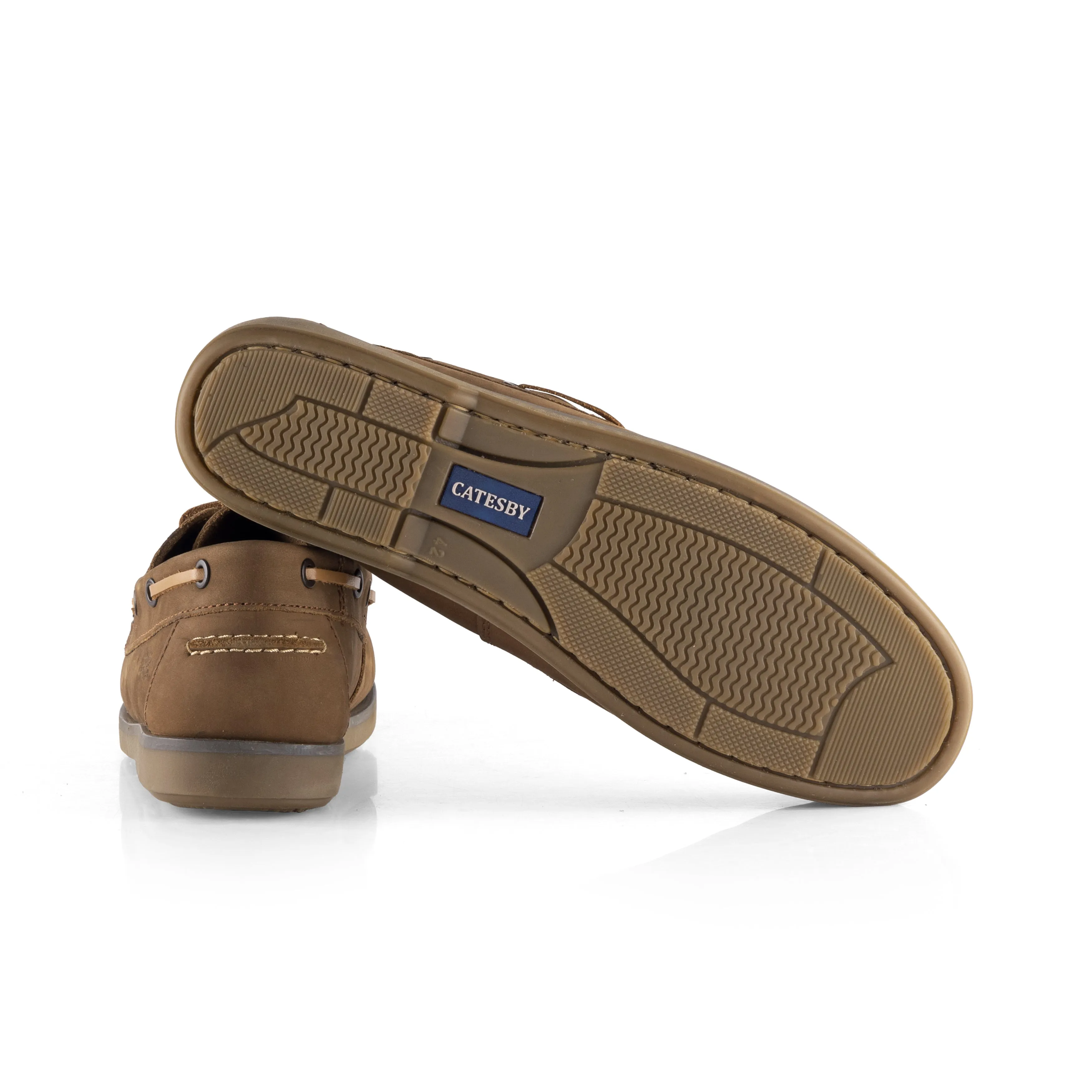 Hector Men's Moccasin Boat Shoes - BURNT CARAMEL
