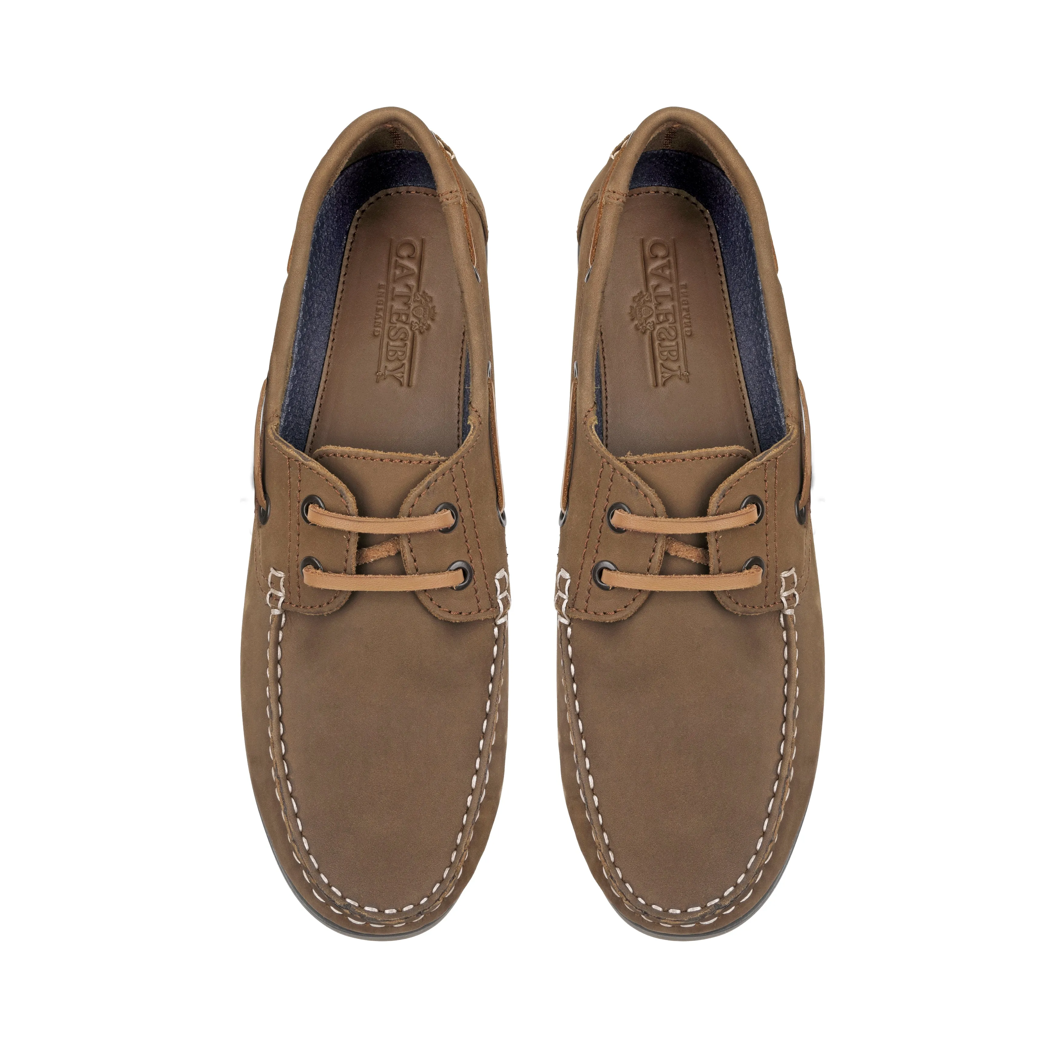 Hector Men's Moccasin Boat Shoes - BURNT CARAMEL