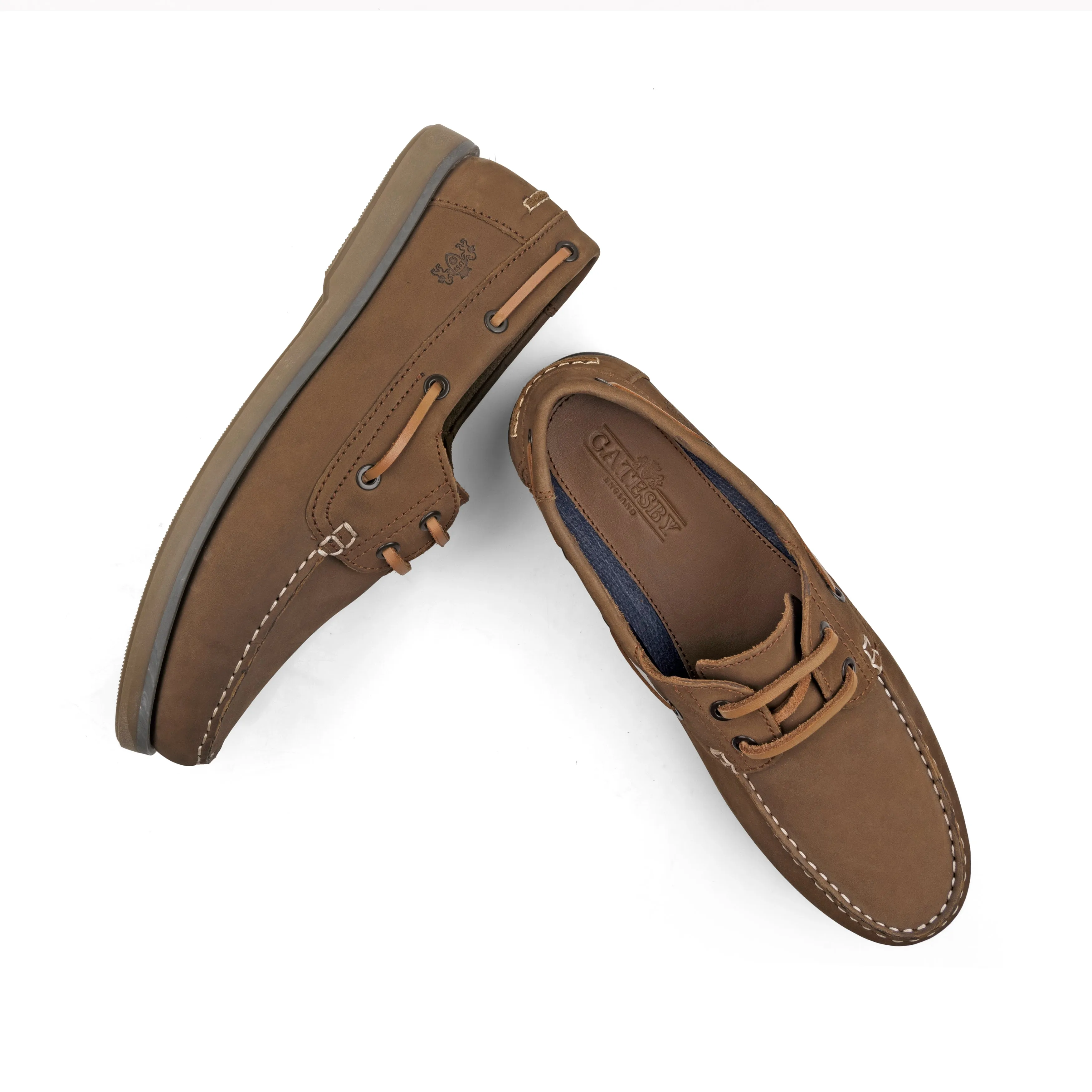 Hector Men's Moccasin Boat Shoes - BURNT CARAMEL