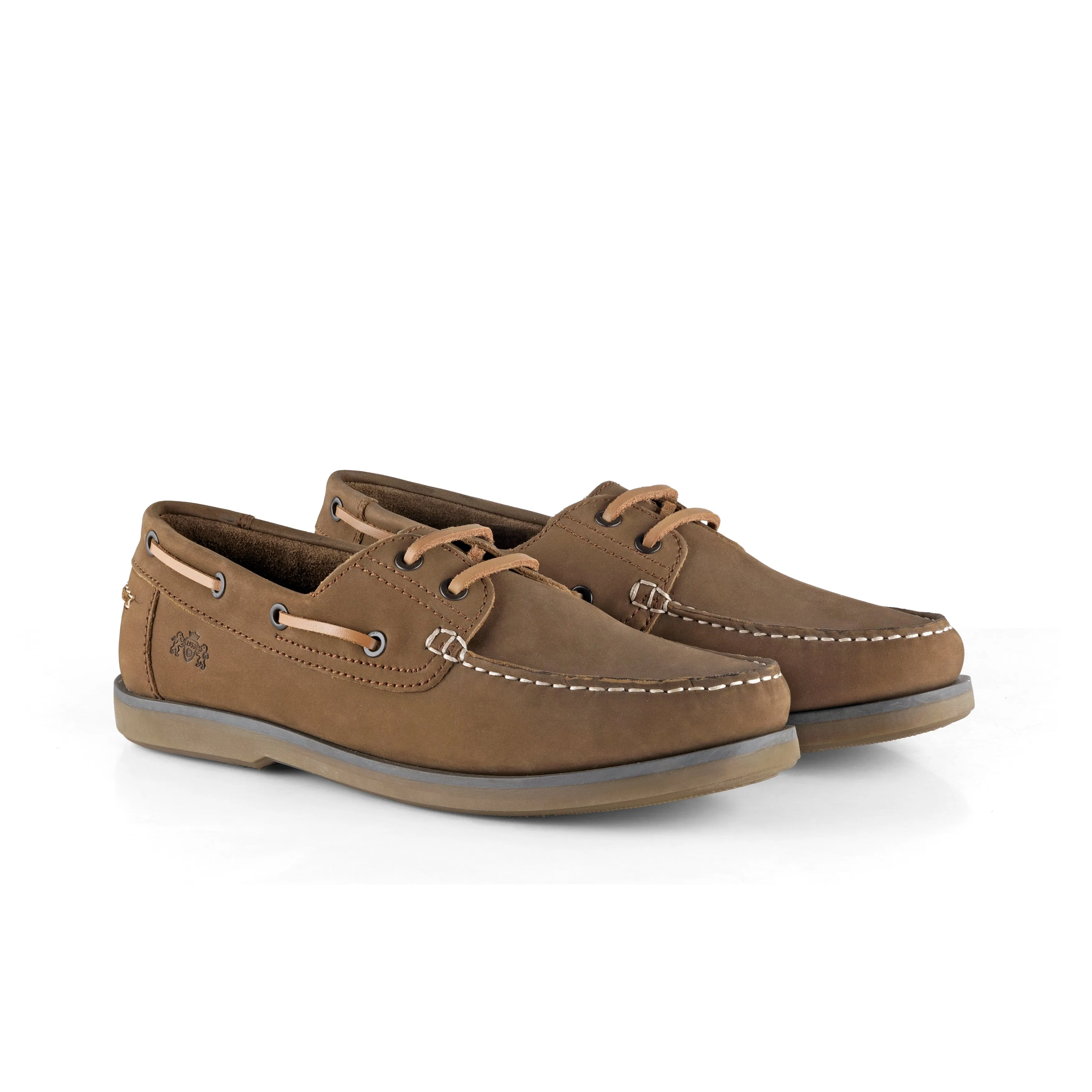 Hector Men's Moccasin Boat Shoes - BURNT CARAMEL