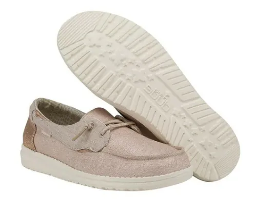 Hey Dude Frosted Almond Laila Ladies Casual Slip on Shoes 121961547