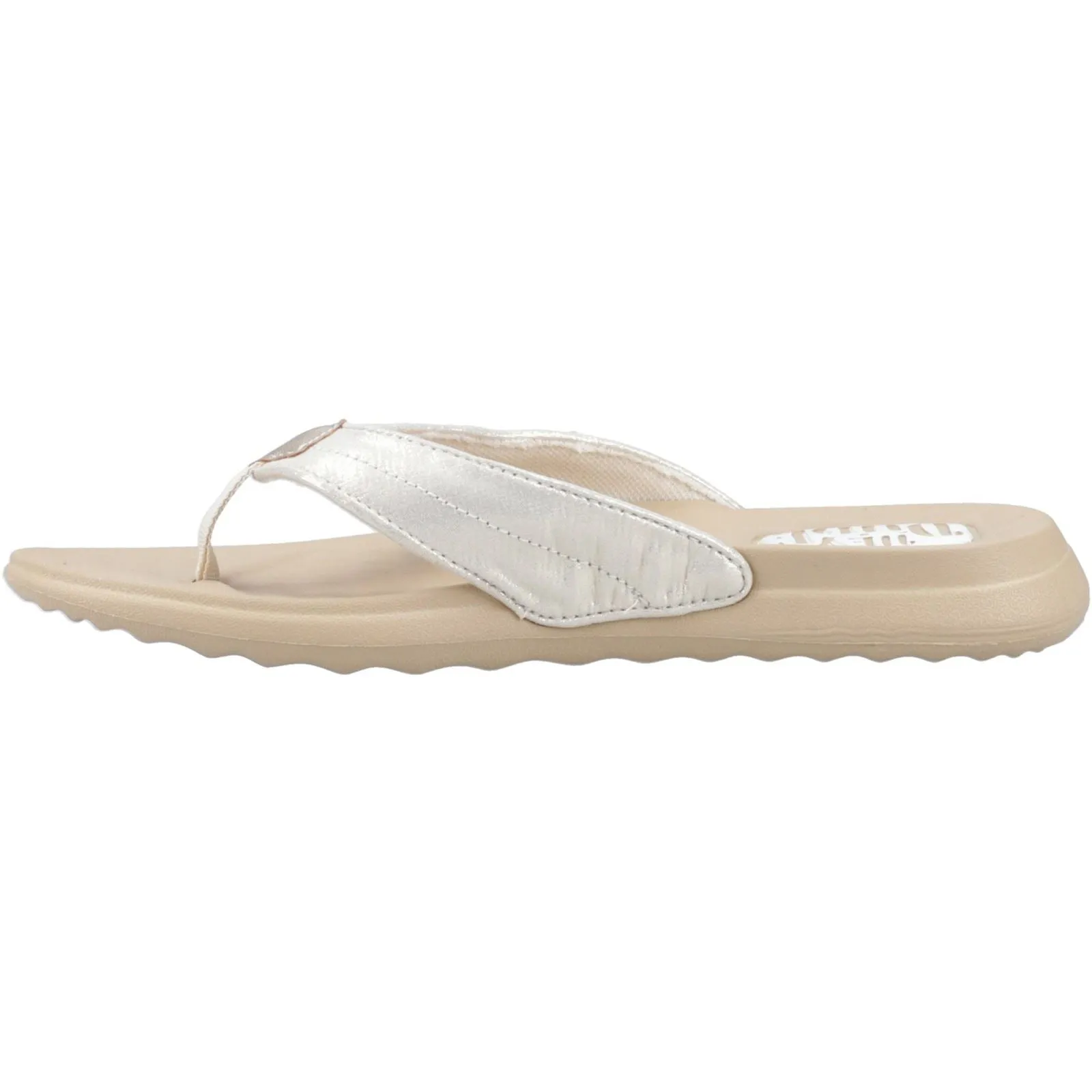 HEYDUDE Women's Christi Flip Classic Sandal in Gold