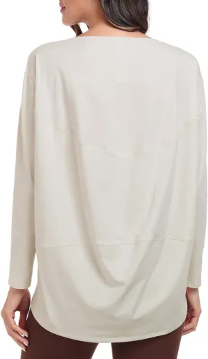 HeyNuts Women's Pima Cotton Long Sleeve Workout Shirts Boat Neck Athletic Loose Fit Soft Tops Fall Casual Shirts