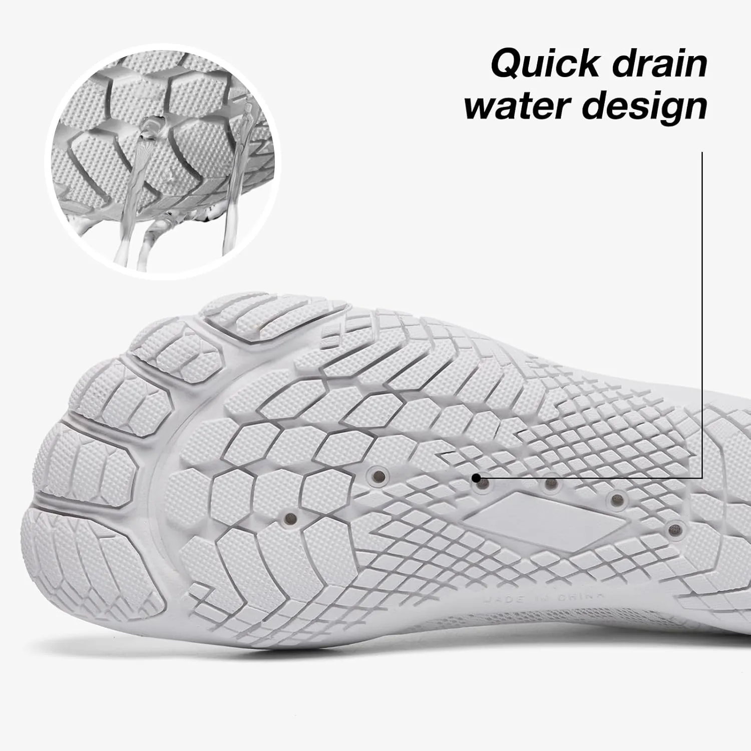 HIITAVE Beach Shoes Women Aqua Shoes Wide Toe Box Water Shoes