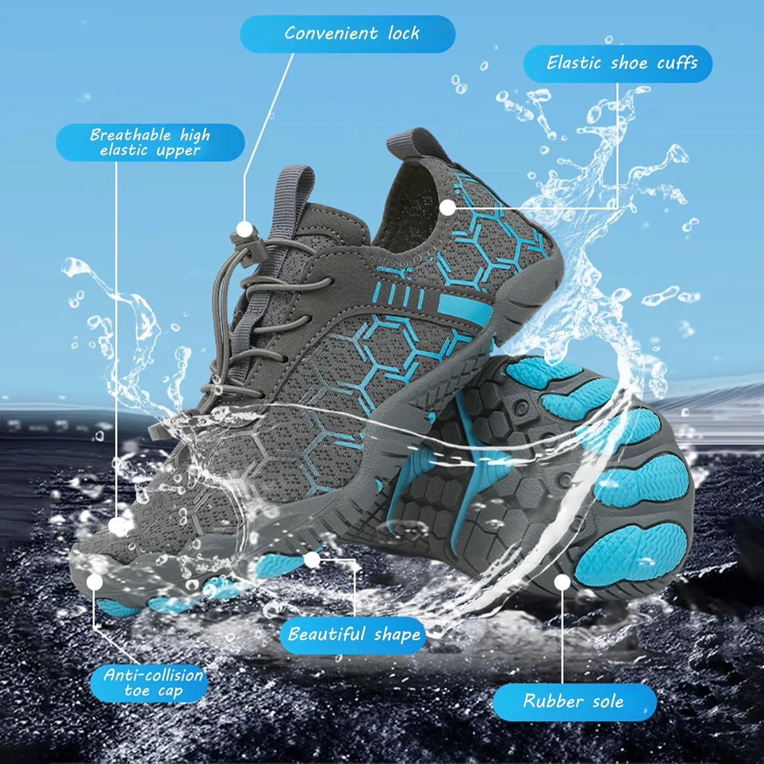 Hike Barefoot Womens Mens, Pro Barefoot Shoes Women, Non-Slip Breathable Quick Dry Athletic Shoe Unisex