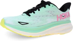 Hoka Women's Clifton 9 Sneaker, Mint Fluorite/Snow Melt, 8