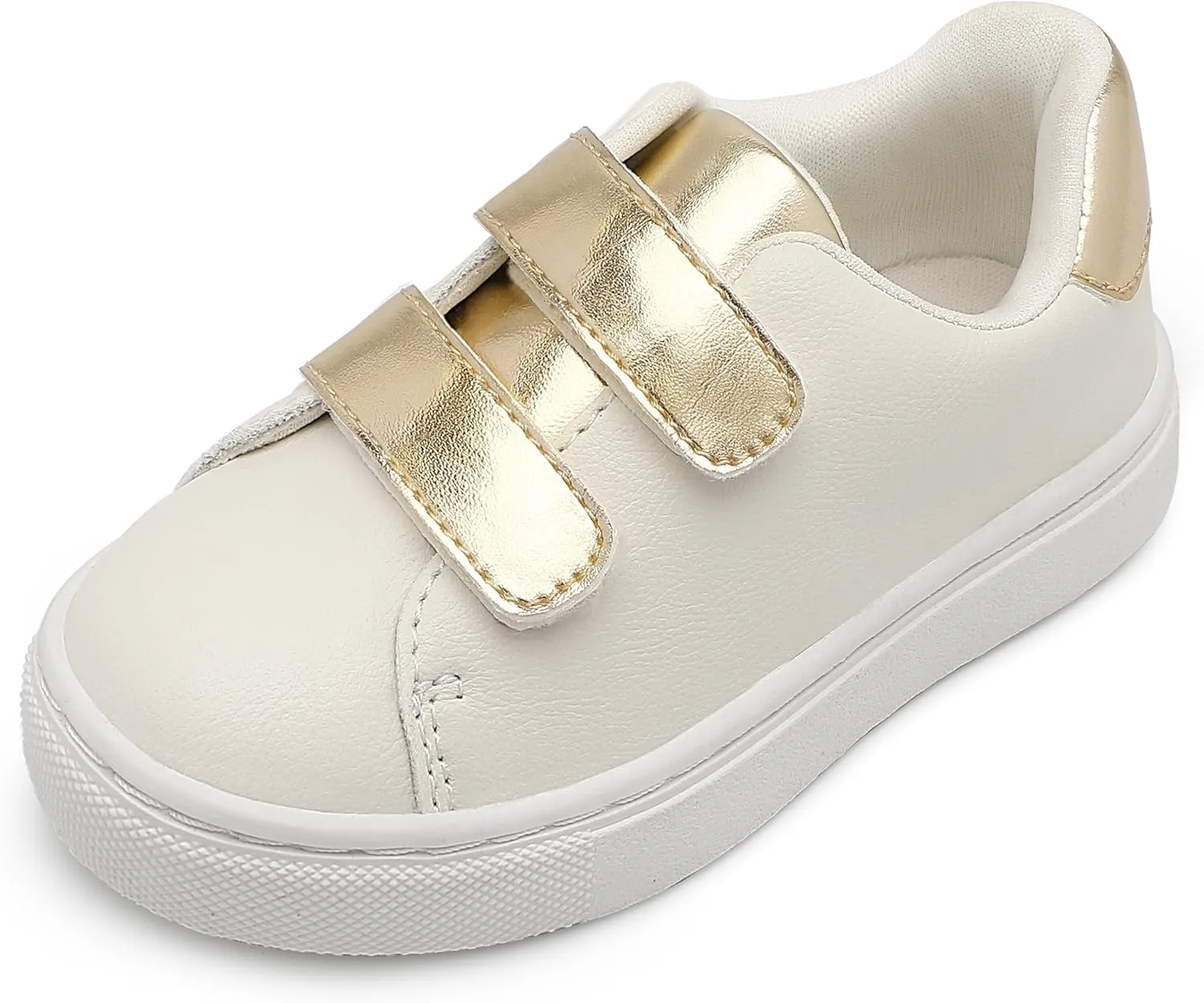 HOMEHOT Unisex-Child Sneaker Grils Boys Golden Hook and Loops Walking Shoes