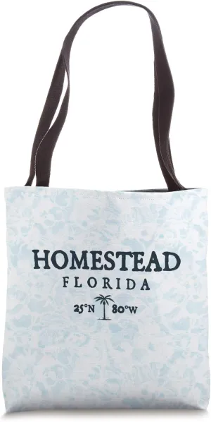 Homestead Florida Palm Tree Surf Beach Gift Tee Tote Bag