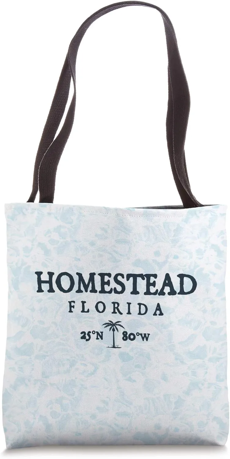 Homestead Florida Palm Tree Surf Beach Gift Tee Tote Bag