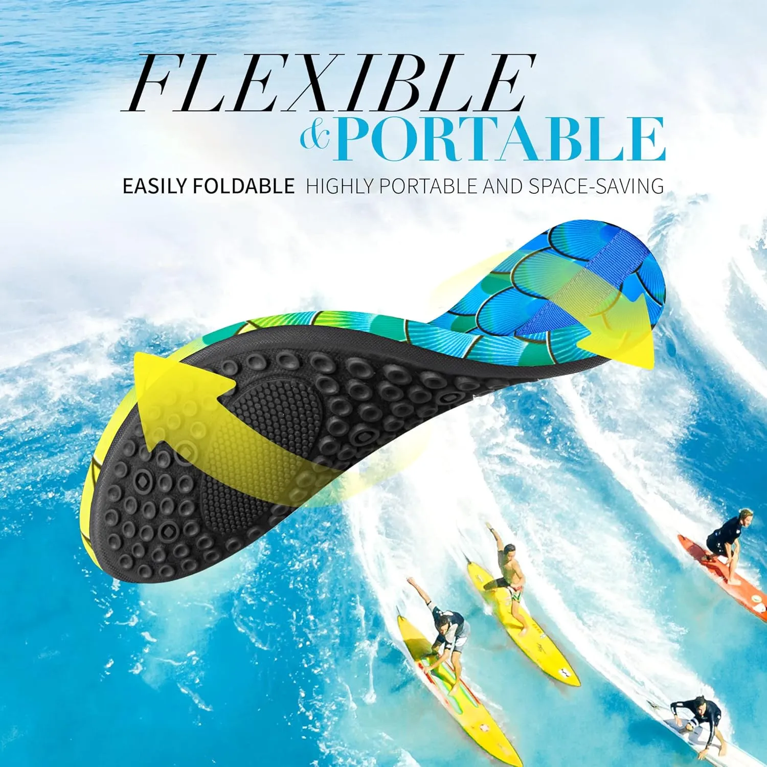 Homitem Water Shoes for Women Men Aqua Socks Swim Beach Pool River Slip-On Barefoot Quick-Dry Vacation Cruise Essentials Accessories for Yoga Kayak Sports