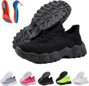 Hrtesus Nurse Babe Tennis Shoes Women, Ortho Pro Shoes for Women, Classic Lace Up Low Top Slip-On Sneakers, Women's Breathable Running Walking Shoes with Orthopedic Insoles