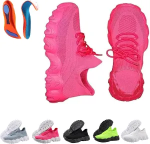 Hrtesus Nurse Babe Tennis Shoes Women, Ortho Pro Shoes for Women, Classic Lace Up Low Top Slip-On Sneakers, Women's Breathable Running Walking Shoes with Orthopedic Insoles