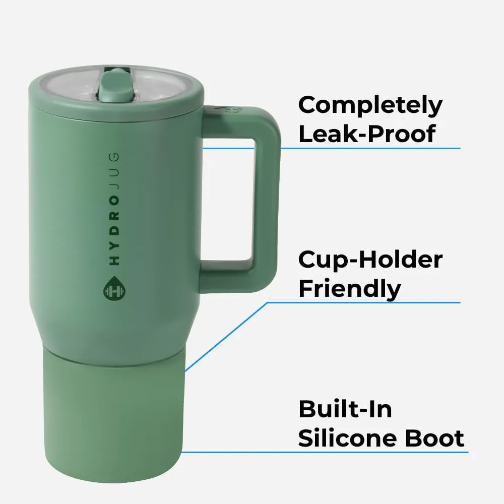 HydroJug Kids - 20 oz Insulated Kids Water Bottle with Flip Straw & Handle | Leak-Proof & Durable | Perfect for School, Sports, Lunch, Travel & Camp, Autumn Oak