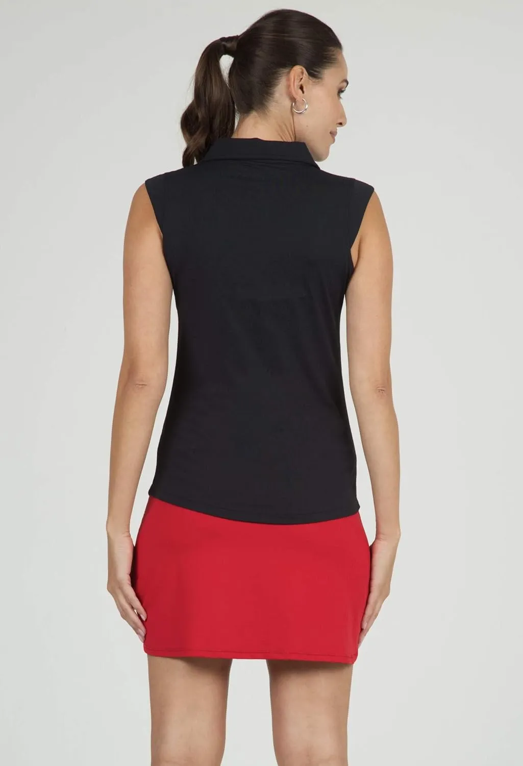 IBKUL Women's Sun Protective UPF 50  Cooling Solid Sleeveless Polo - 84000
