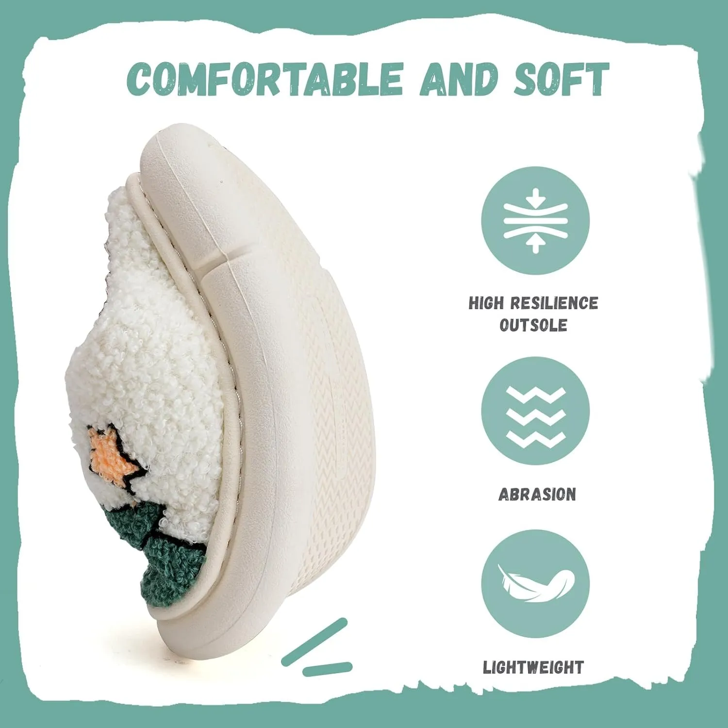 IceUnicorn Kids Slippers Boys Girls Warm Soft Plush Memory Foam House Slippers Big Little Kids Non-Slip Winter Home Shoes for Indoor Outdoor