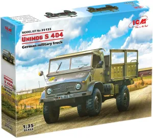ICM 1:35 German Unimog S404 Military Truck Model Kit - Highly Detailed German Military Truck Plastic Miniature - Military Model (35135)