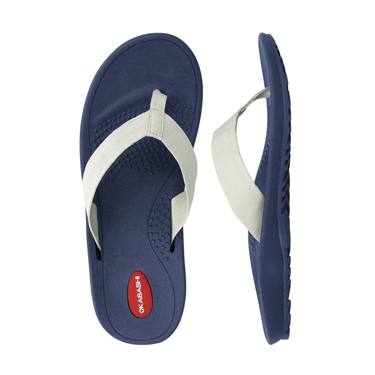 Indigo Classic Men's Flip Flop - Navy & Tan