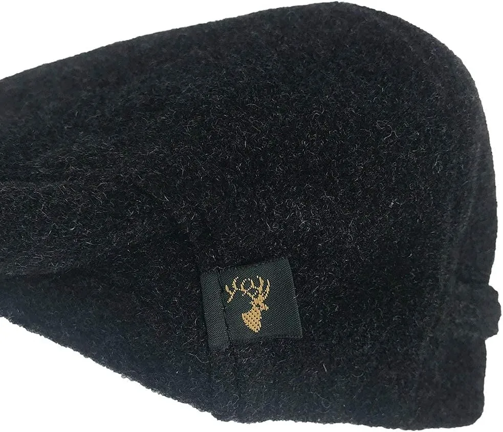Irish Trinity Donegal Tweed Flat Cap, 100% Wool, Quilted Interior, Made in Ireland