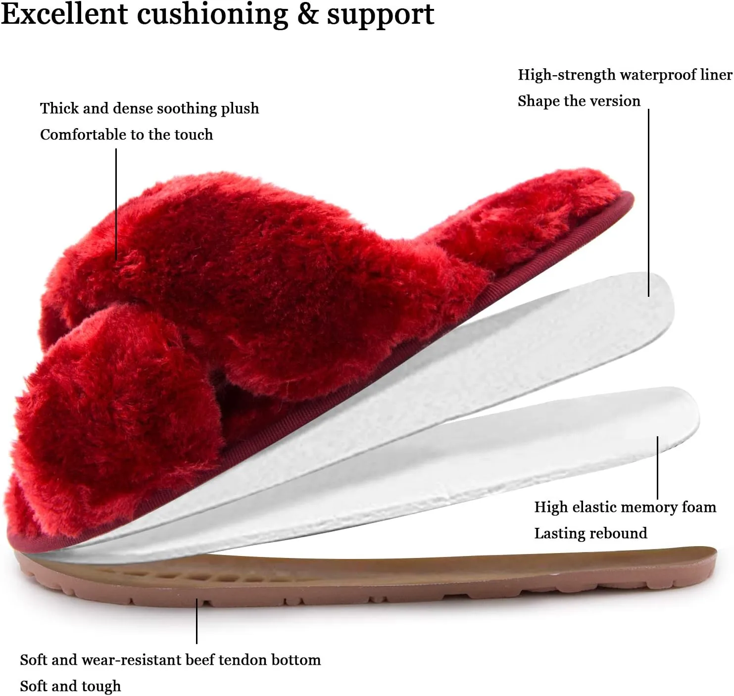 ISZPLUSH Women's Leopard Fuzzy Slippers - Soft Plush Fluffy Slip-On Slides for Home & Bedroom