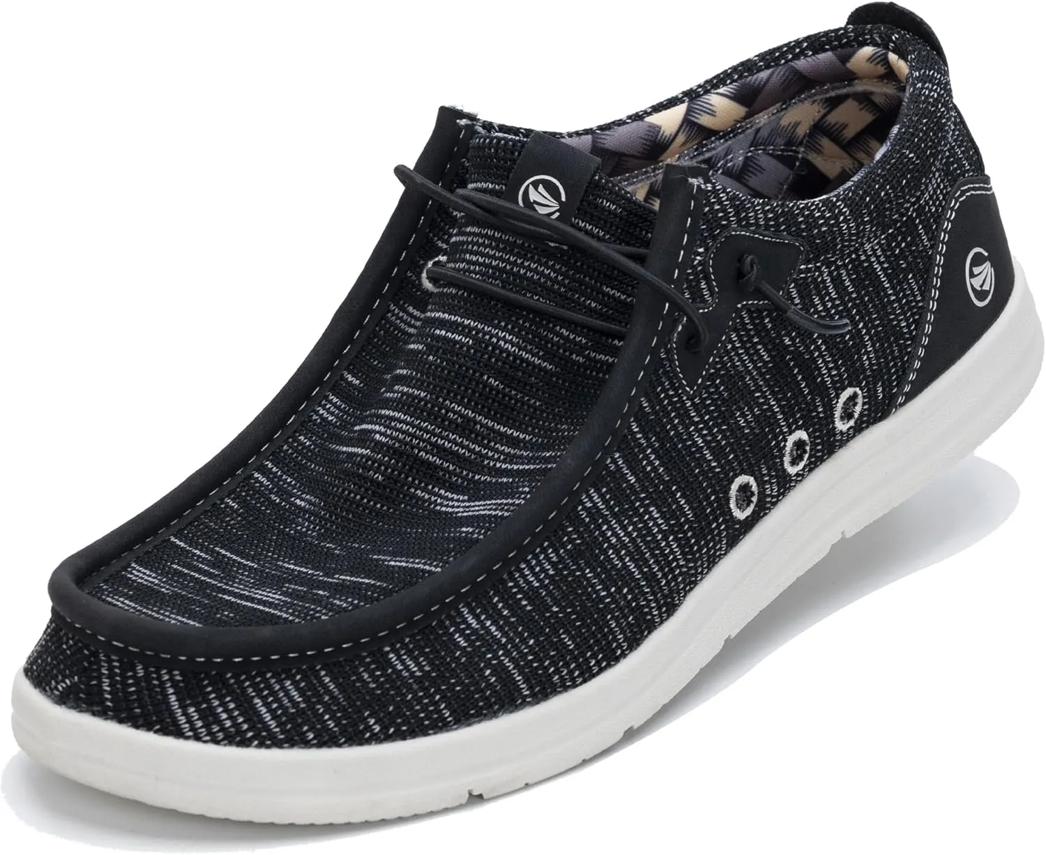 JARLIF Men's Casual Slip-on Loafers Boat Shoes Comfortable Arch Support Width Walking Canvas Shoes US Size 7-13