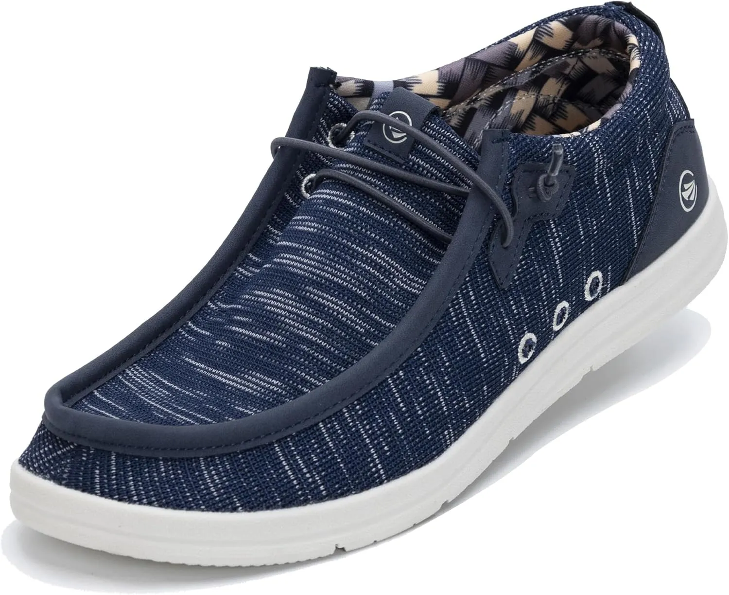 JARLIF Men's Casual Slip-on Loafers Boat Shoes Comfortable Arch Support Width Walking Canvas Shoes US Size 7-13