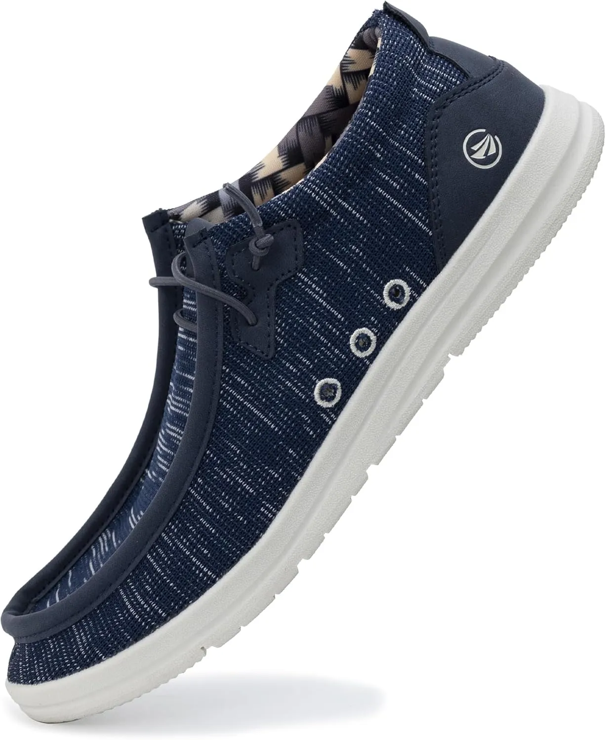 JARLIF Men's Casual Slip-on Loafers Boat Shoes Comfortable Arch Support Width Walking Canvas Shoes US Size 7-13