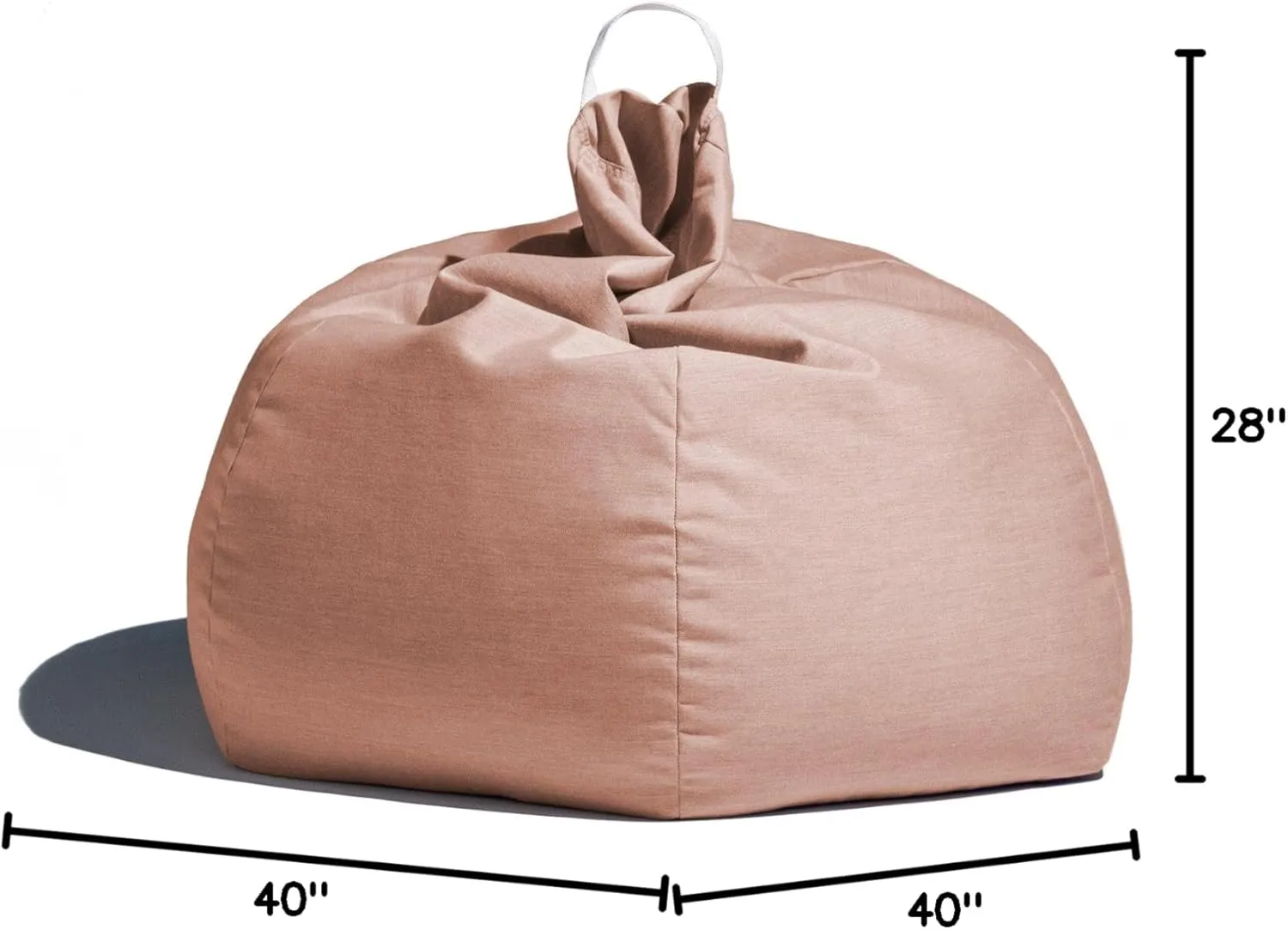 Jaxx Kiss Bean Bag Chair | Casual Poolside & Patio Seating | Sunbrella, Petal Pink