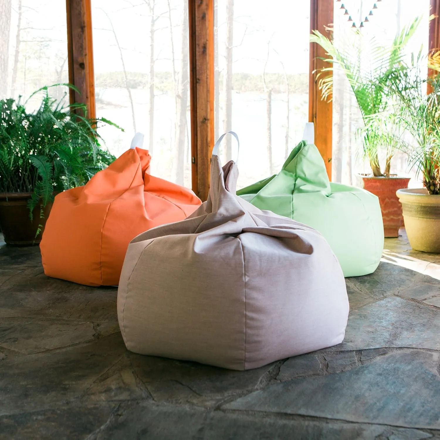Jaxx Kiss Bean Bag Chair | Casual Poolside & Patio Seating | Sunbrella, Petal Pink